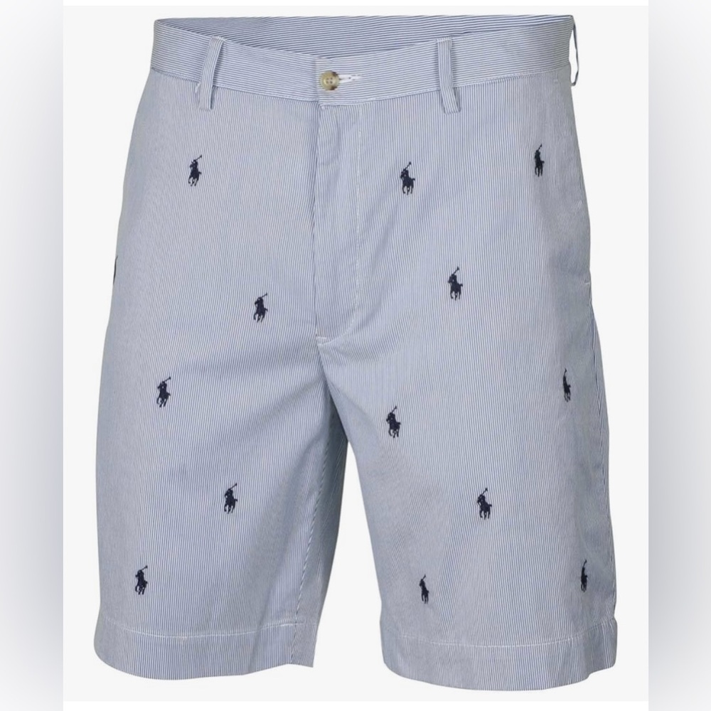 Polo by Ralph Lauren men’s 31”Light Blue embroidered pony classic fit 9” shorts